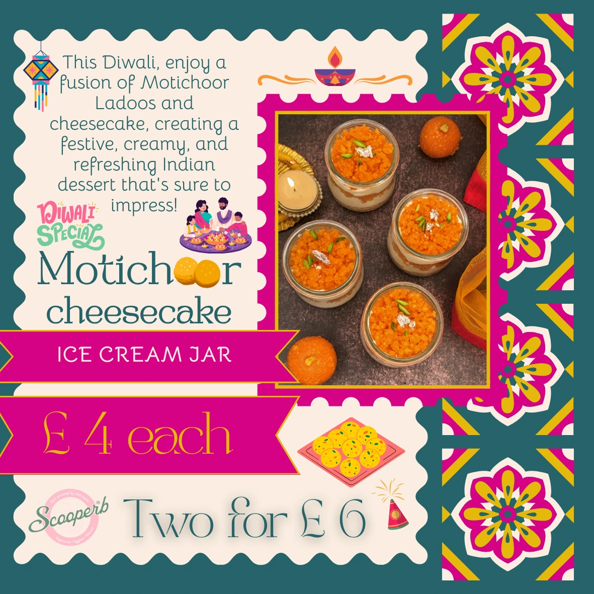 motichoor-cheesecake